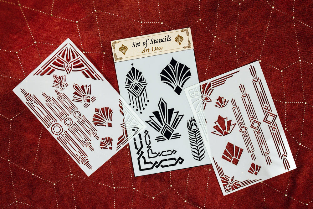 Art Deco Set of Stencils