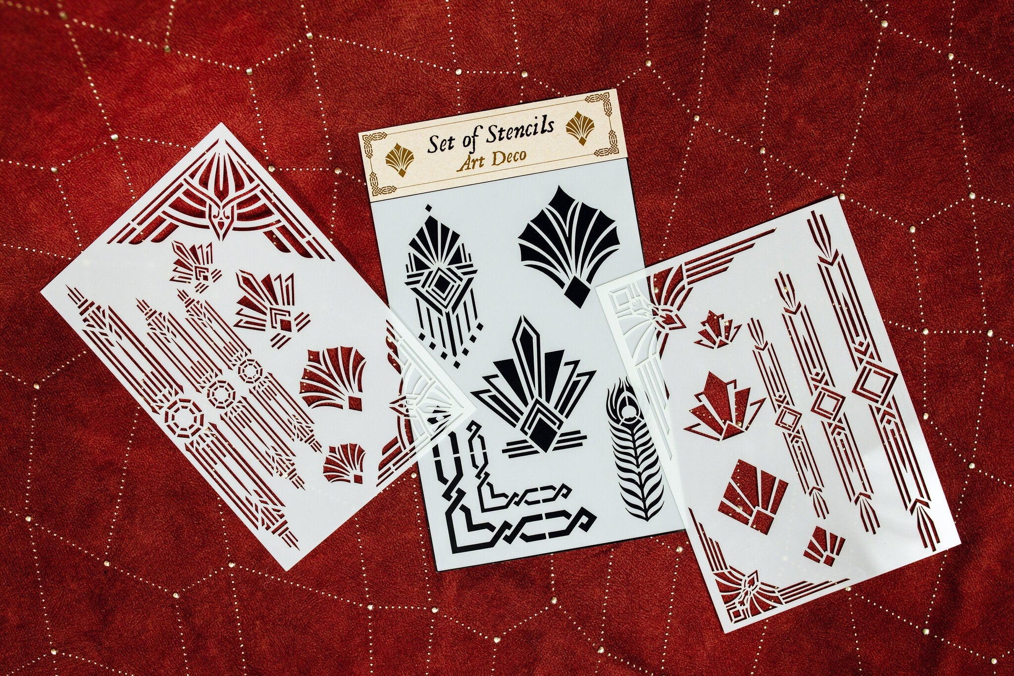 Art Deco Set of Stencils