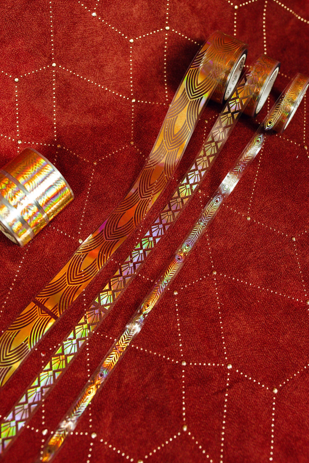 Art Deco Gold Ornament Transparent Tape Set