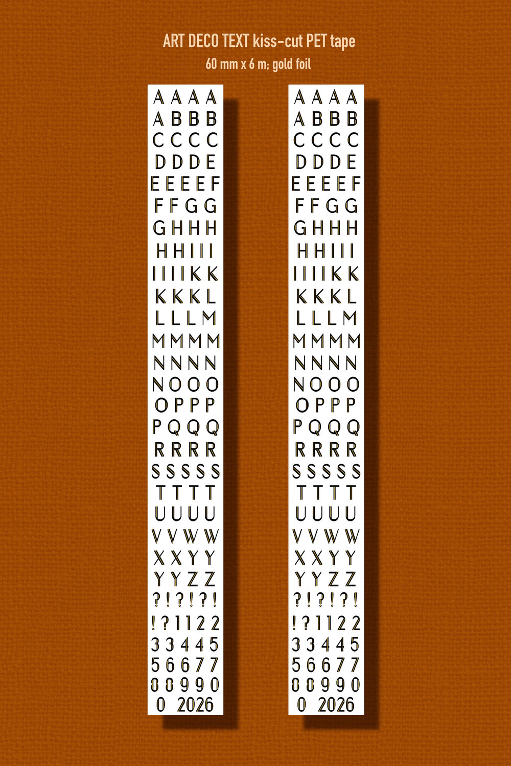 Art Deco Text Transparent Tape