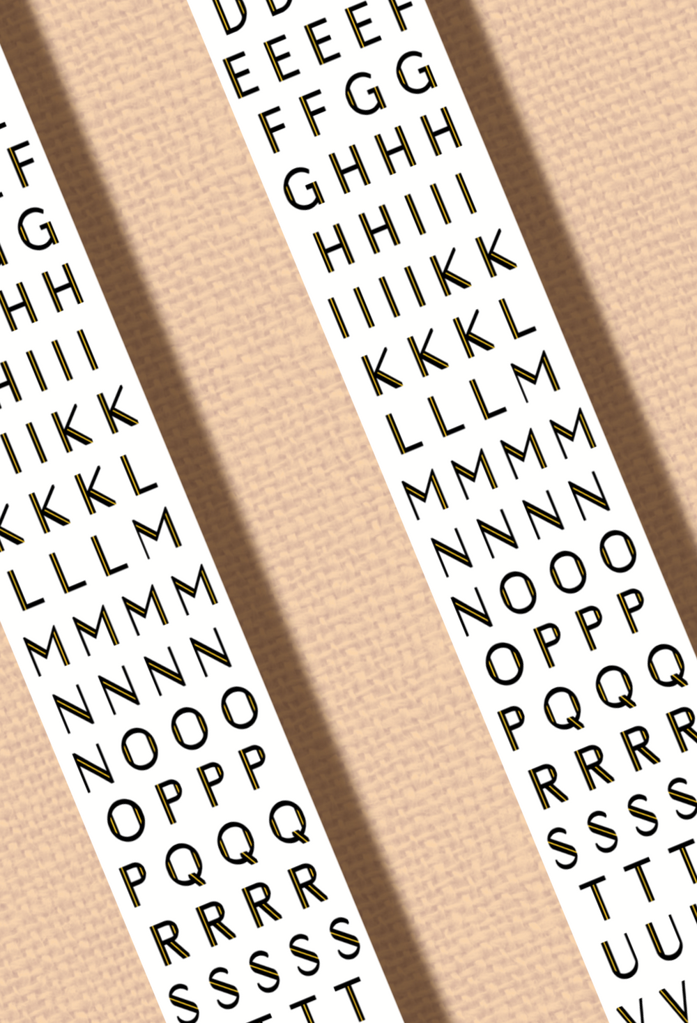 Art Deco Text Transparent Tape