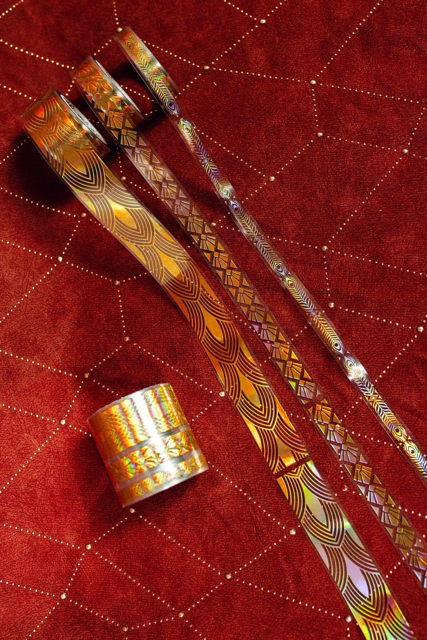 Art Deco Gold Ornament Transparent Tape Set