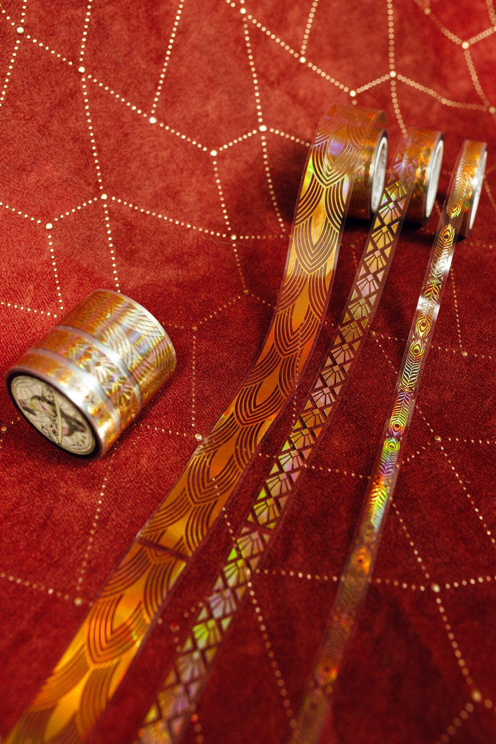 Art Deco Gold Ornament Transparent Tape Set