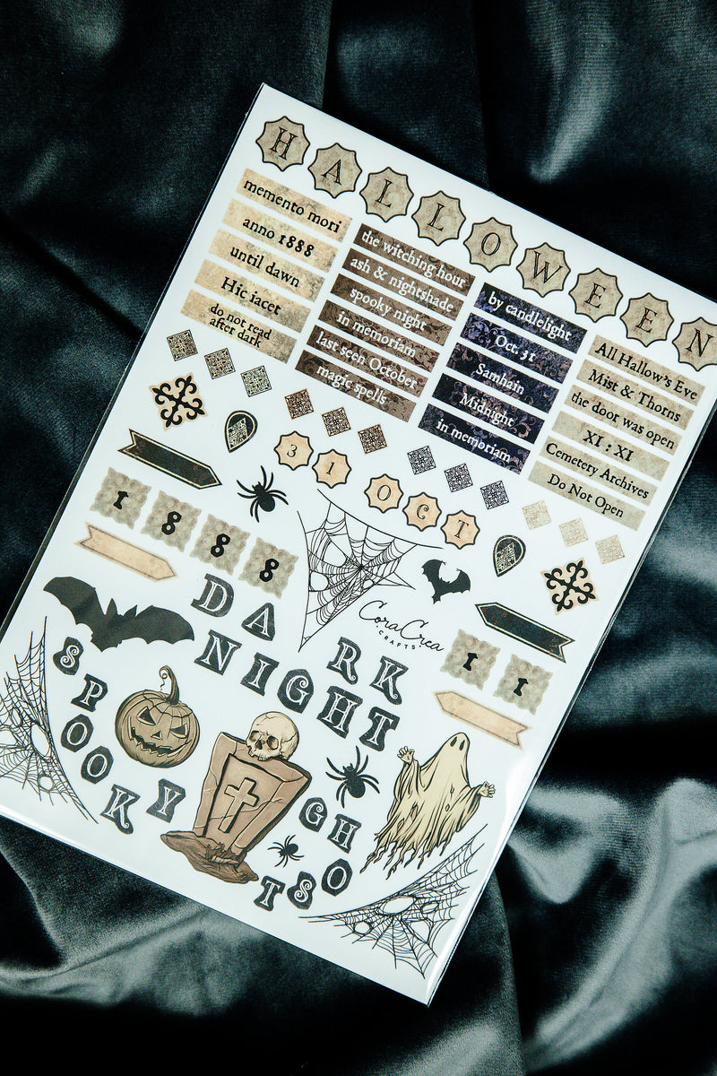 Halloween Letters Sticker Sheet