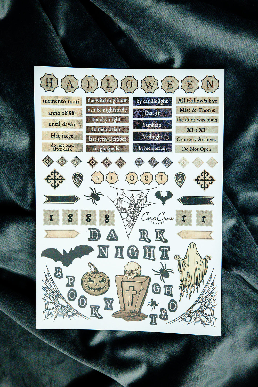 Halloween Letters Sticker Sheet