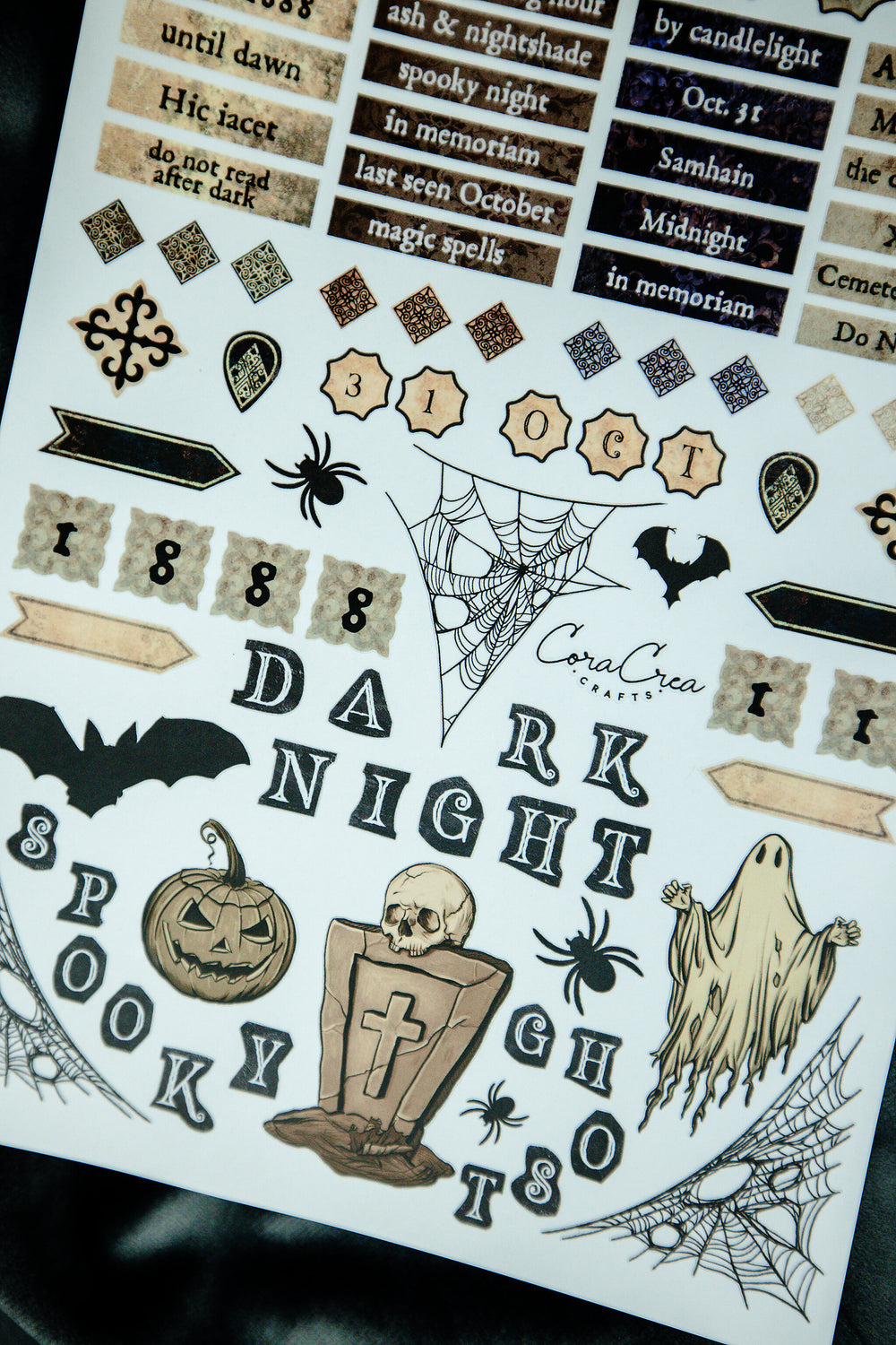 Halloween Letters Sticker Sheet