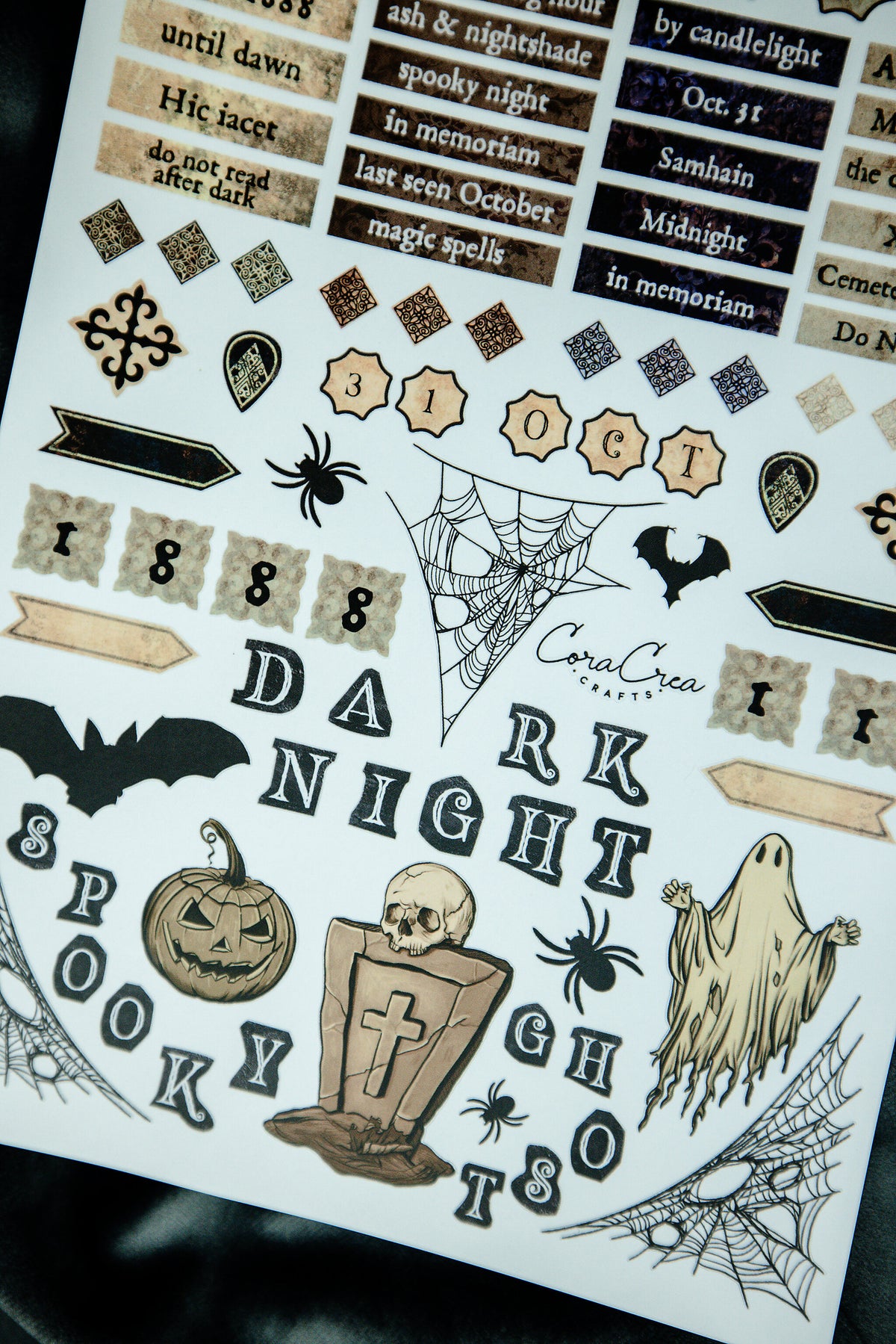 Halloween Letters Sticker Sheet