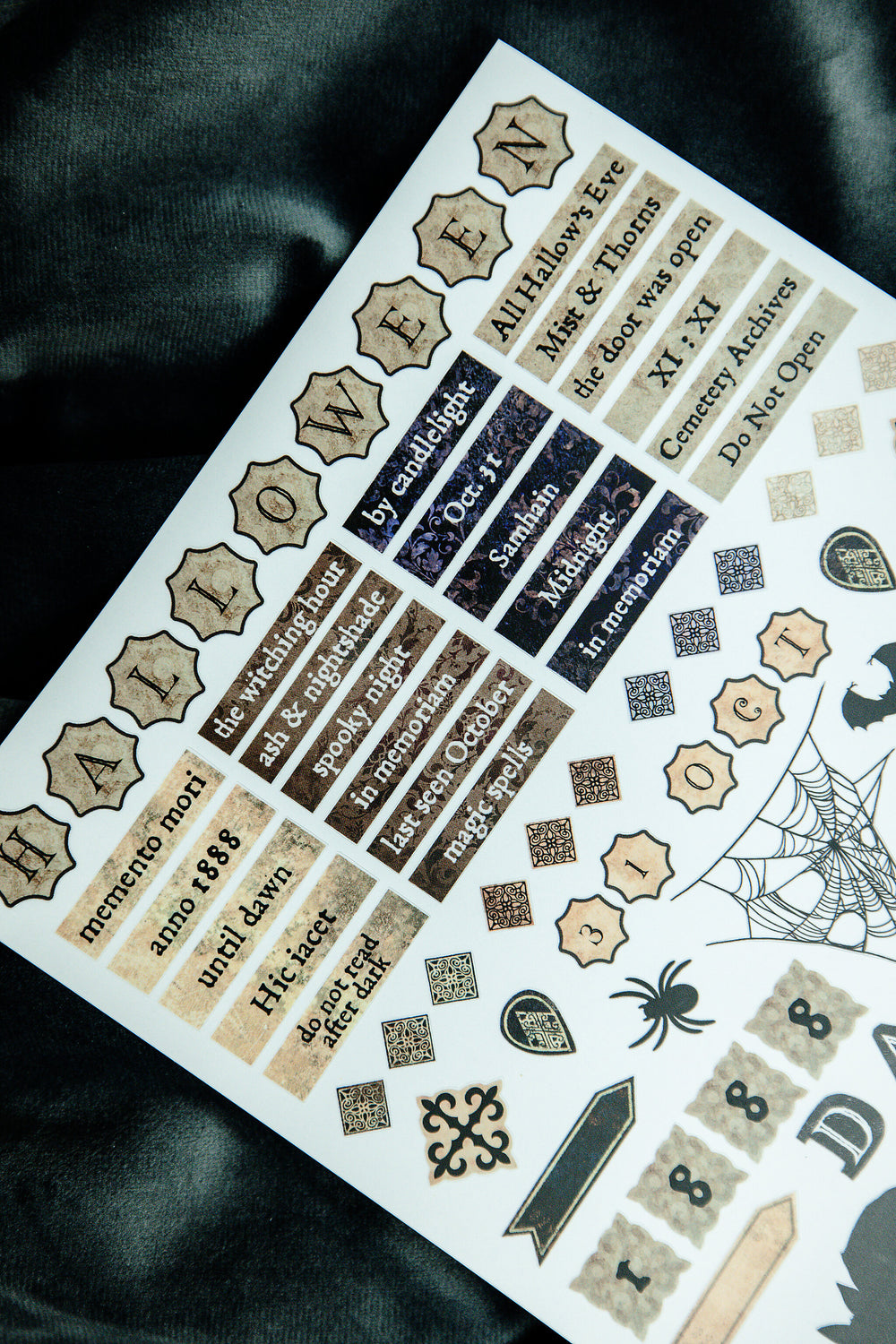 Halloween Letters Sticker Sheet