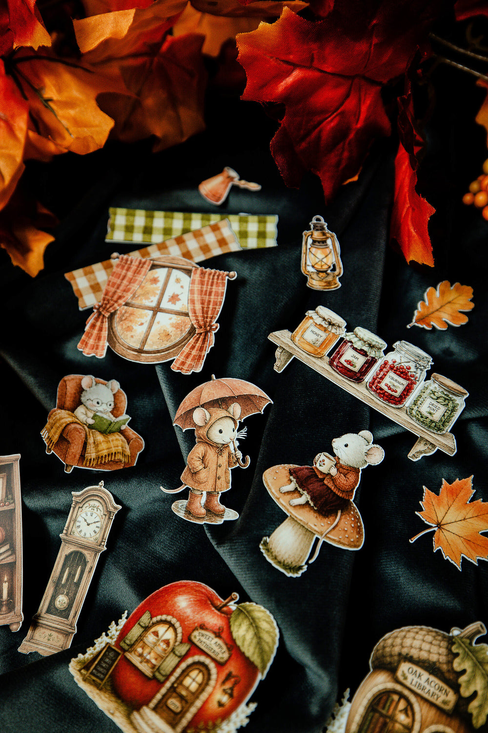 Autumn Houses Sticker Tin - 7