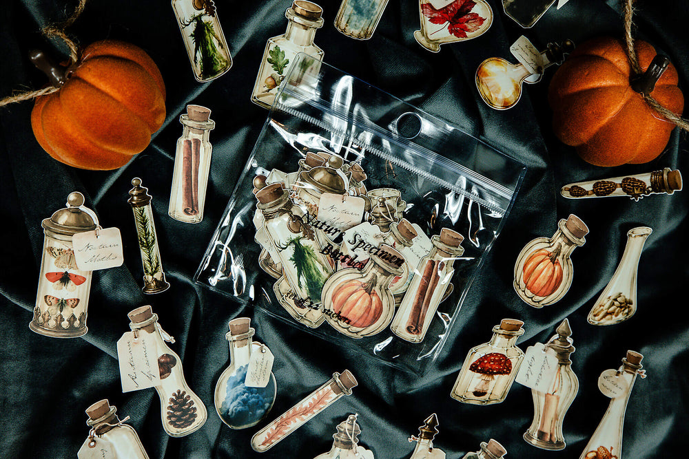 Nature Specimen Bottles Sticker Pack - 9