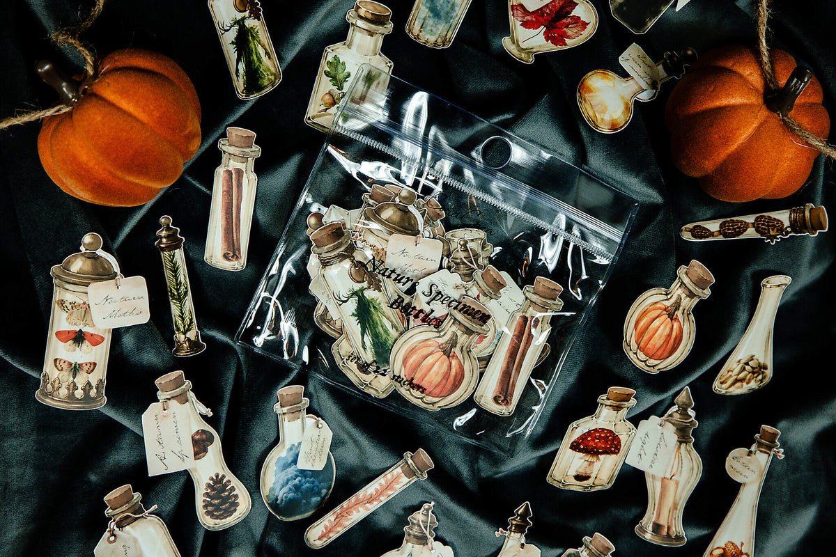 Nature Specimen Bottles Sticker Pack - 9