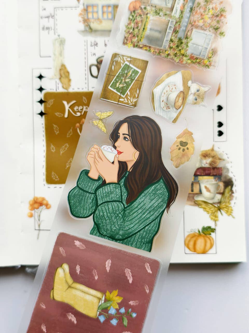 Autumn Cafe Pre-cut PET Tape [3.O]
