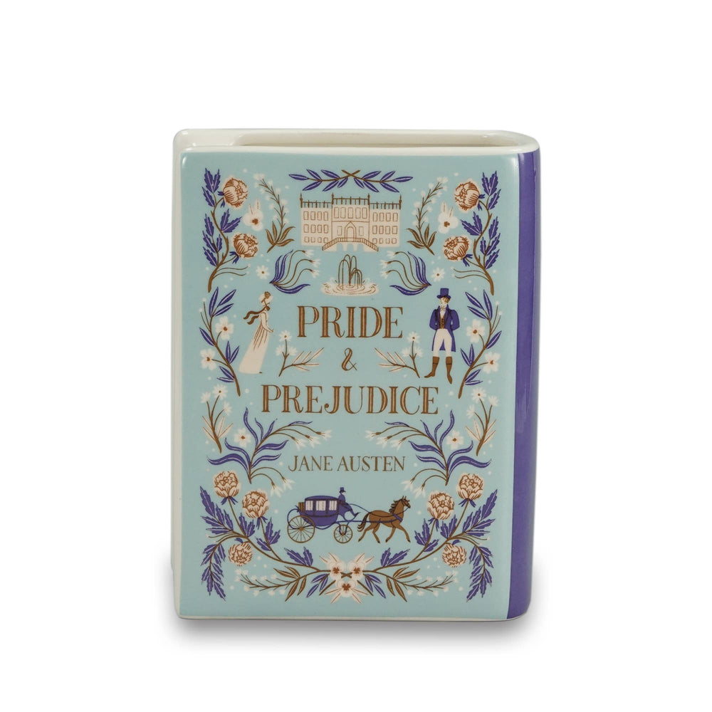Jane Austen Pride and Prejudice Ceramic Book Shaped Vase