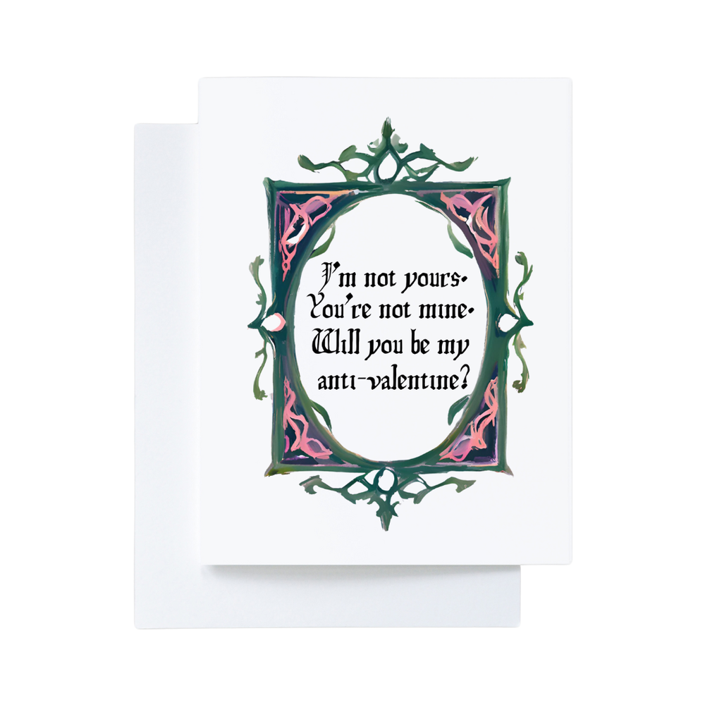 Goth Anti-Valentine's Day Poem Card 