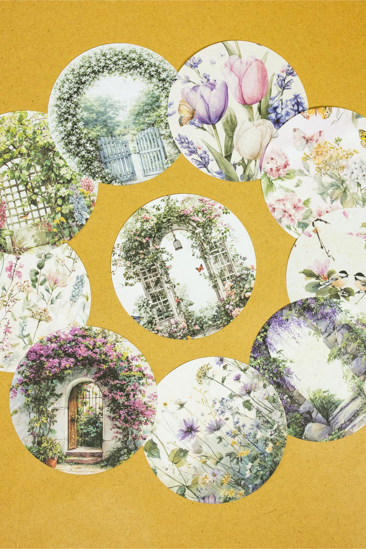 Botanical Garden Round Paper Set