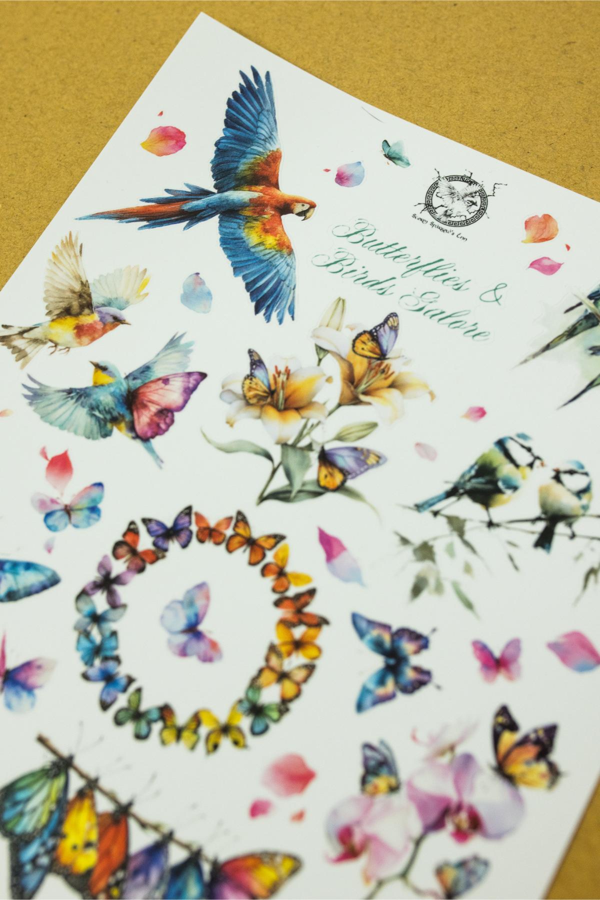 Birds & Butterflies Sticker Sheet