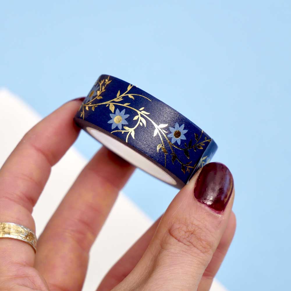 Botanica Washi Tape - Royal Blue - Pre-order - 3