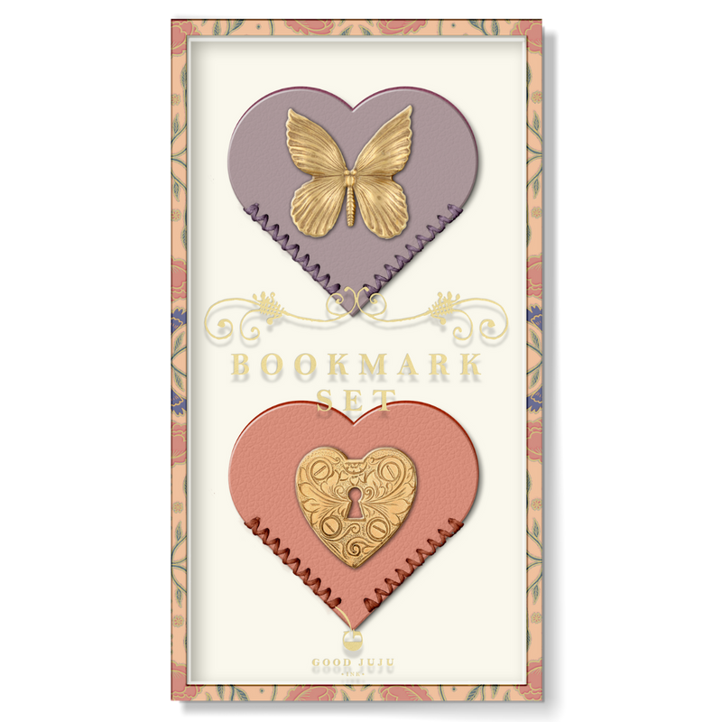 Gold Charm Corner Bookmark Set of 2