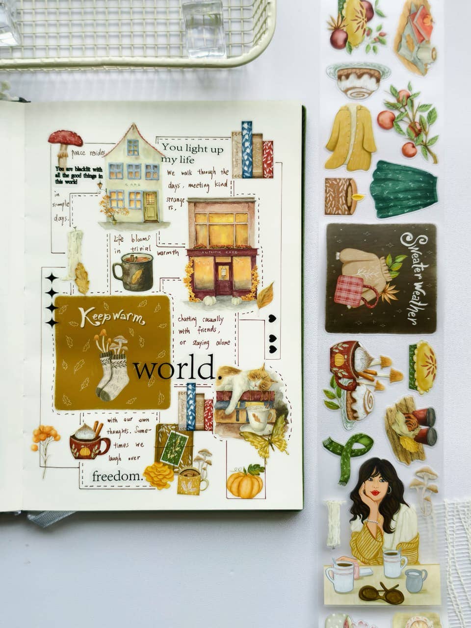 Autumn Cafe Pre-cut PET Tape [3.O]