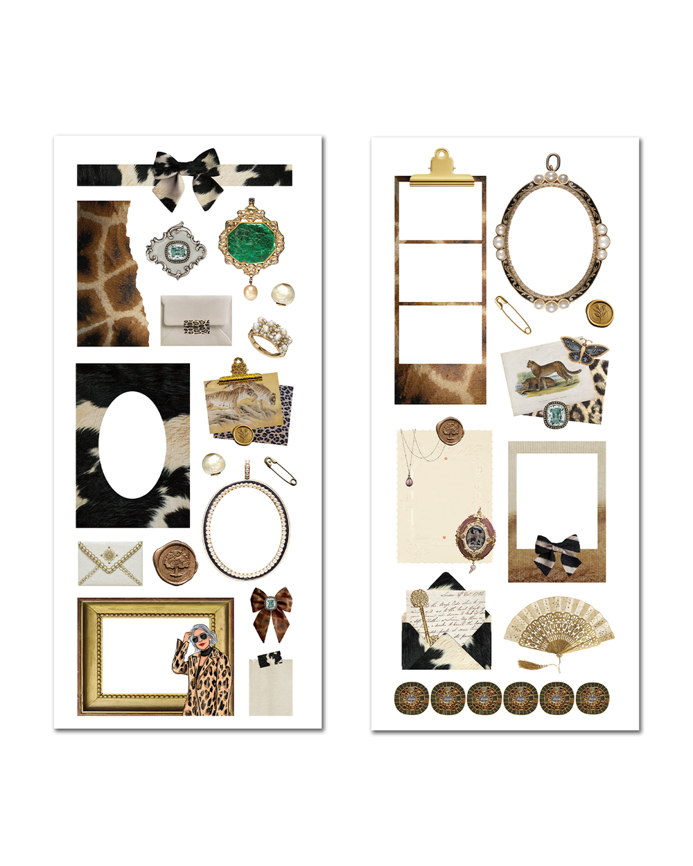 Wild Glam - Ephemera Sticker Sheet Set