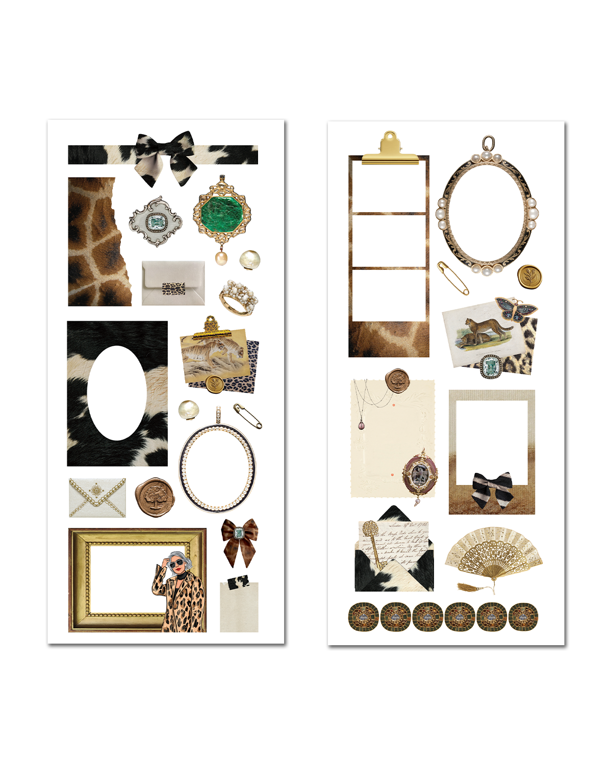 Wild Glam - Ephemera Sticker Sheet Set