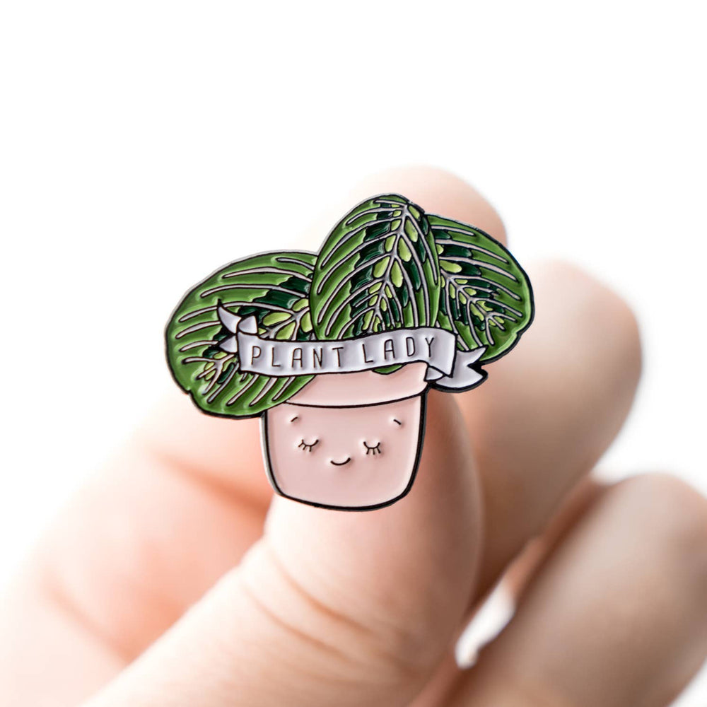 Plant Lady Prayer Plant Enamel / Lapel Pin