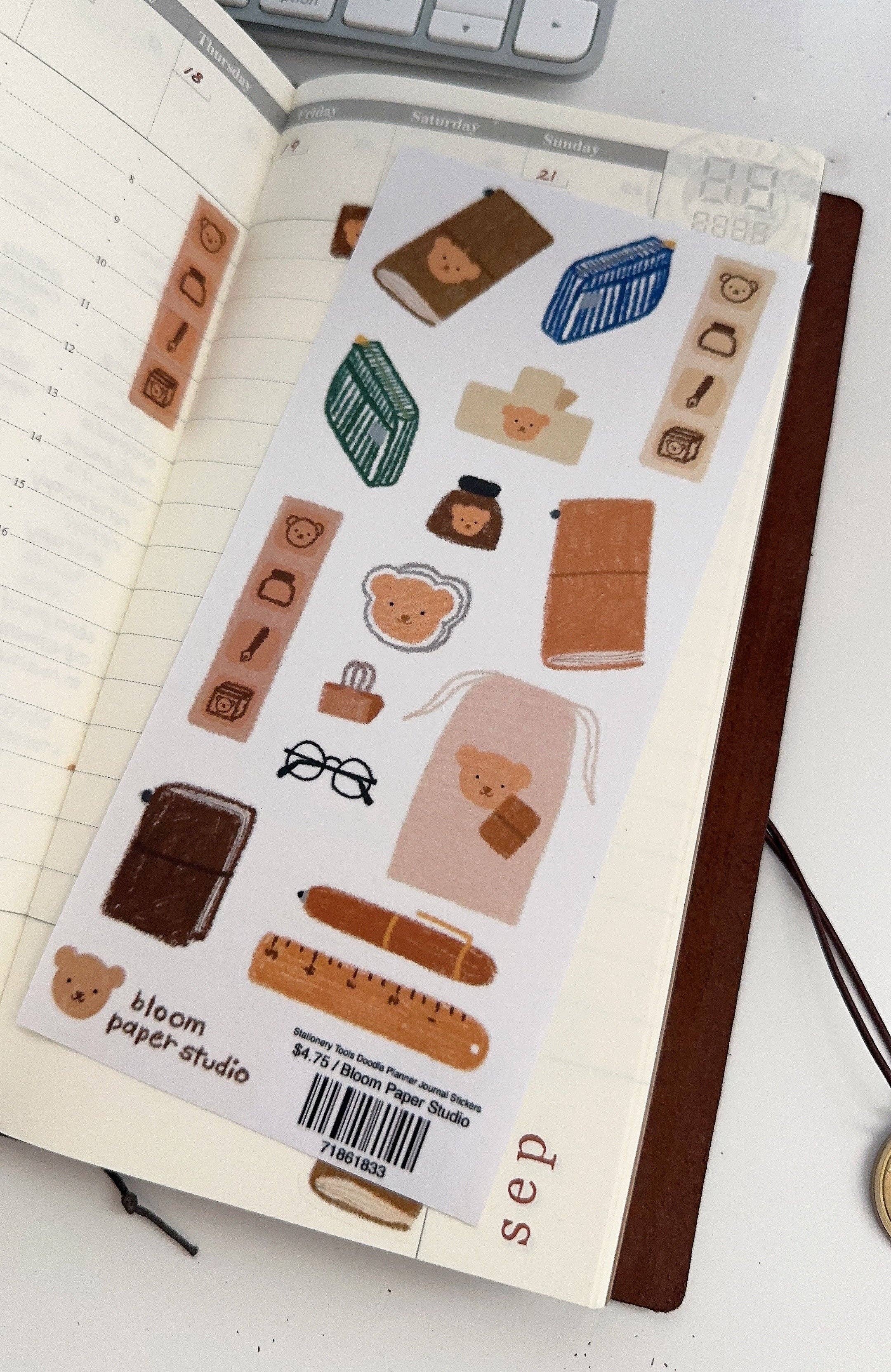 Stationery Tools Doodle Planner Journal Stickers