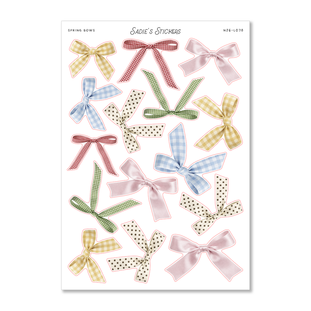 Spring Bows • Scraps & Snippings Sticker Sheet