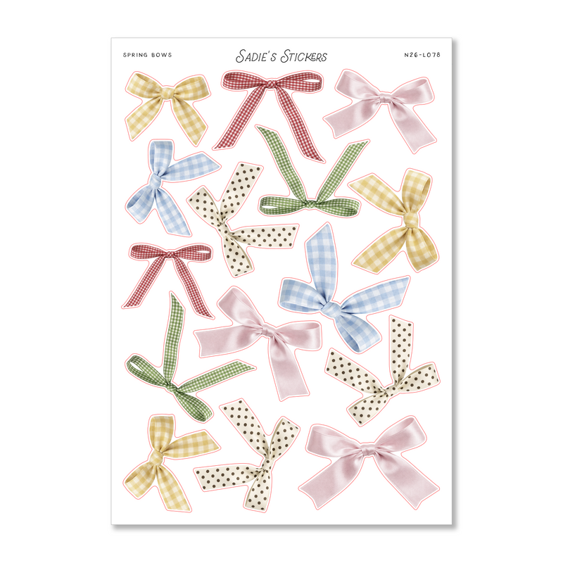 Spring Bows • Scraps & Snippings Sticker Sheet