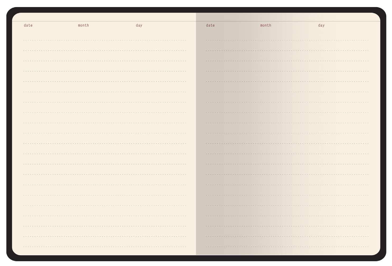 A6 Vegan Leather Hardcover Daily Planner - Soft Petals