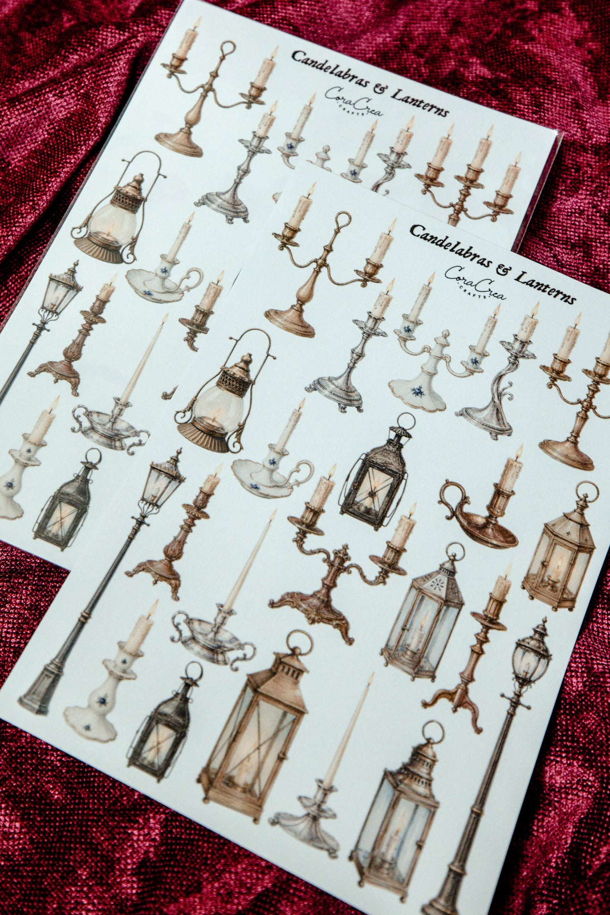 Candelabras & Lanterns Sticker Sheet