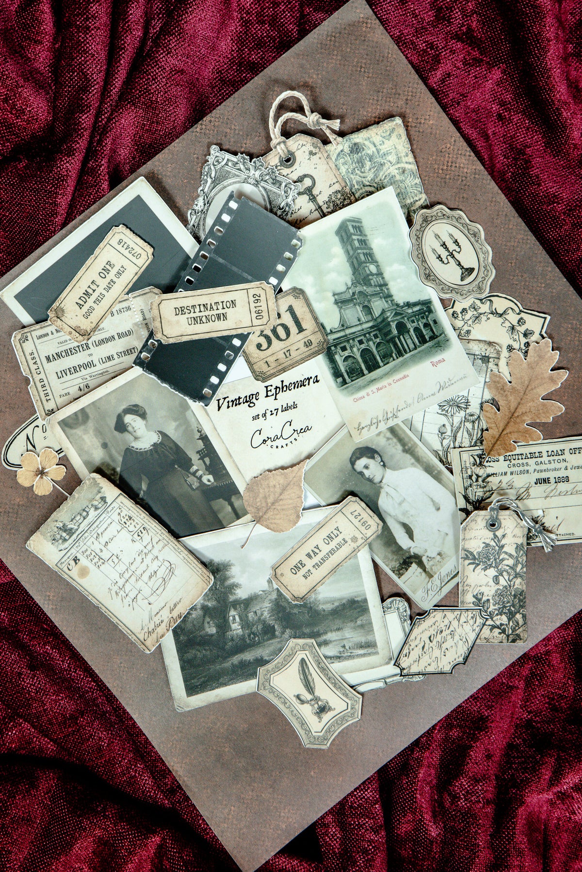 Vintage Ephemera Sticker Pack - detail 1