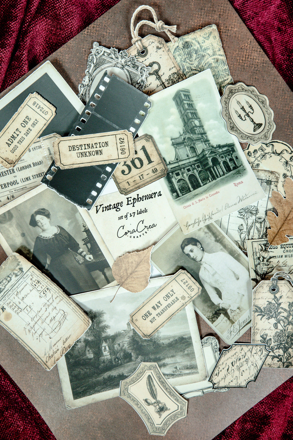 Vintage Ephemera Sticker Pack - detail 2