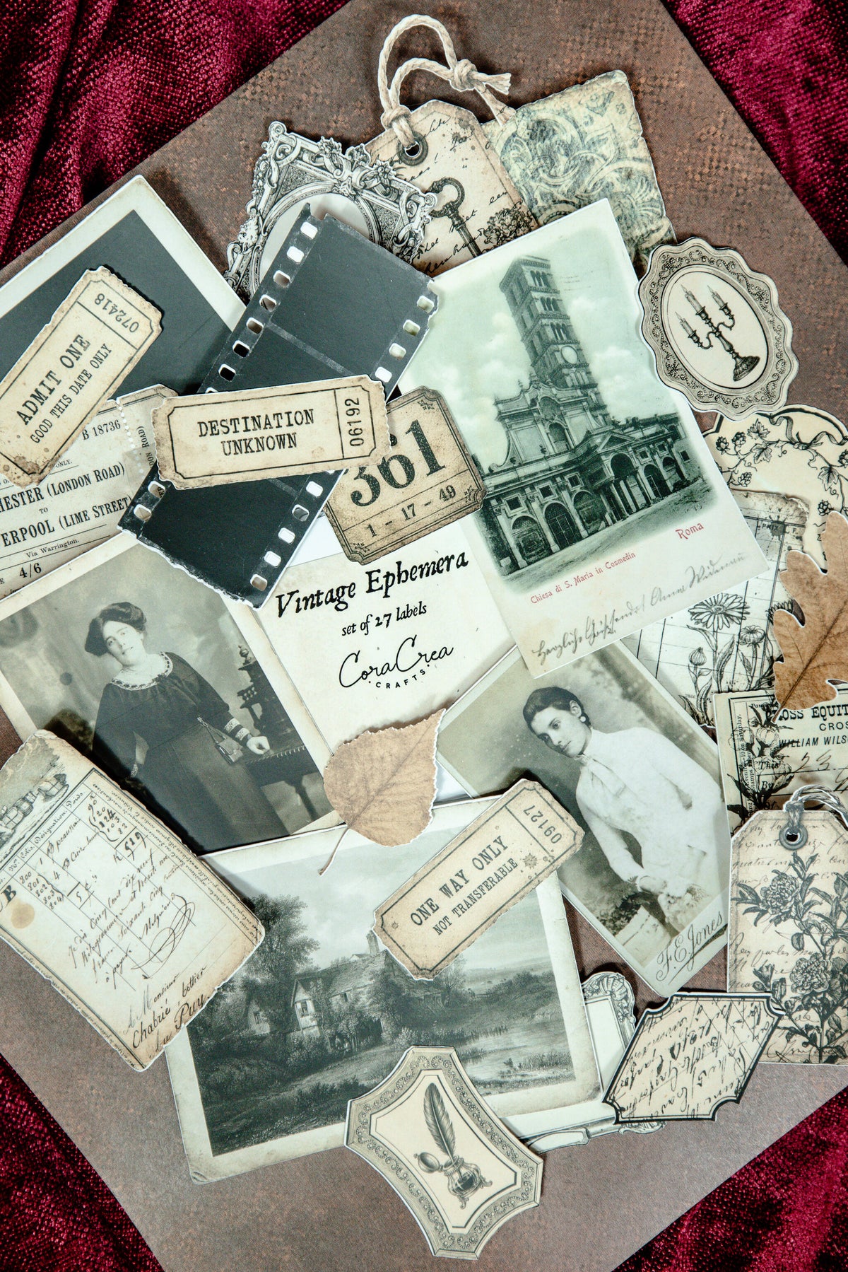 Vintage Ephemera Sticker Pack - detail 2
