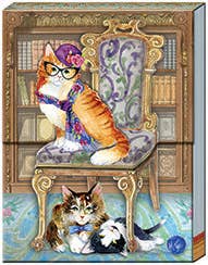 Punch Studio Pocket Notepad -LIBRARY CATS