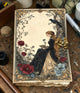 Vintage Leather Journal Woman With Book