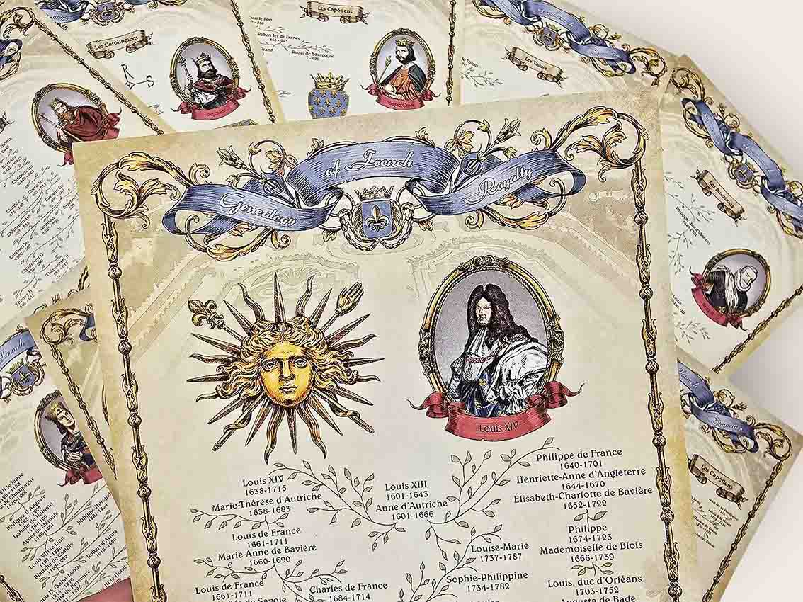 Monarchy Genealogy Paper Set
