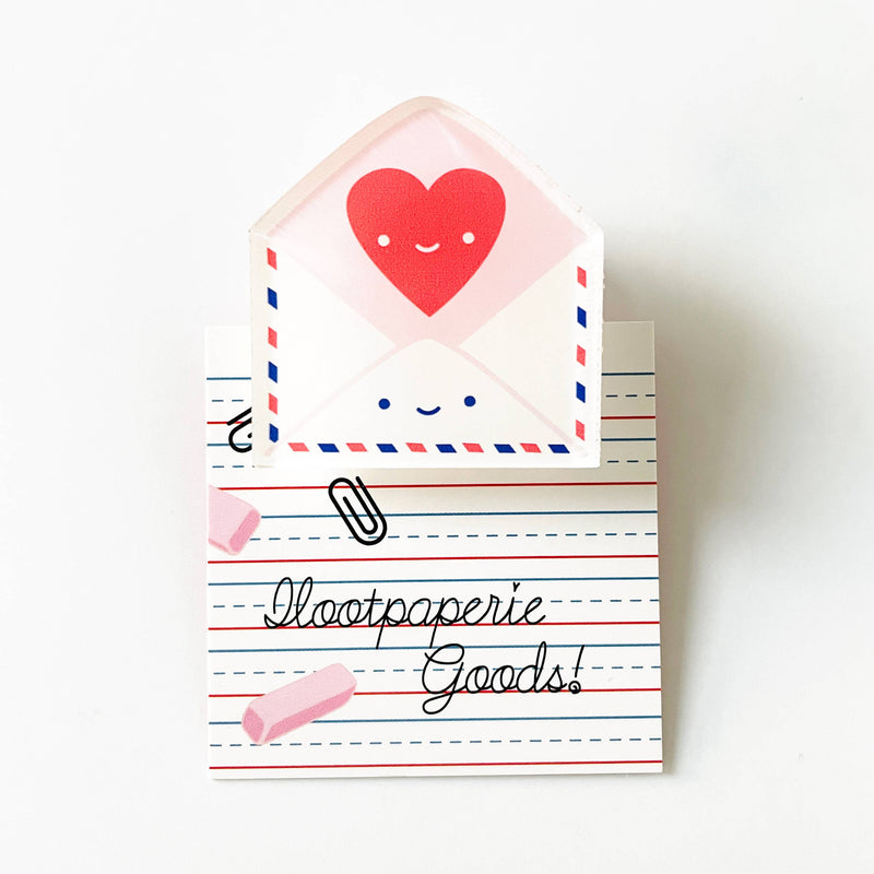 Love Mail Envelope Decorative Double-Sided Acrylic Clip