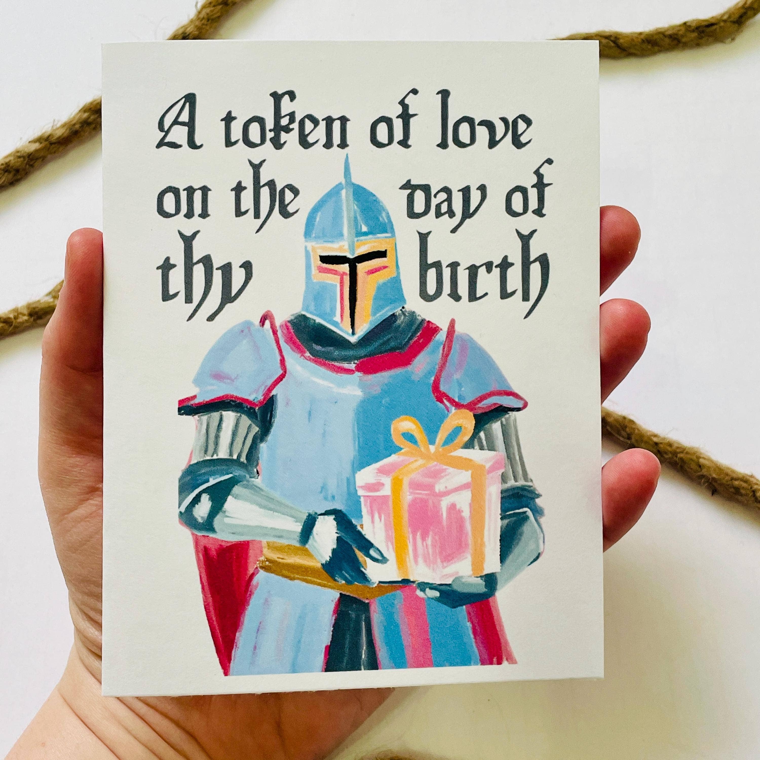 Medieval A Token of Love Birthday Card