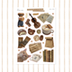 Brown-Core Aesthetic • Trinkets & Tidbits Sticker Sheet