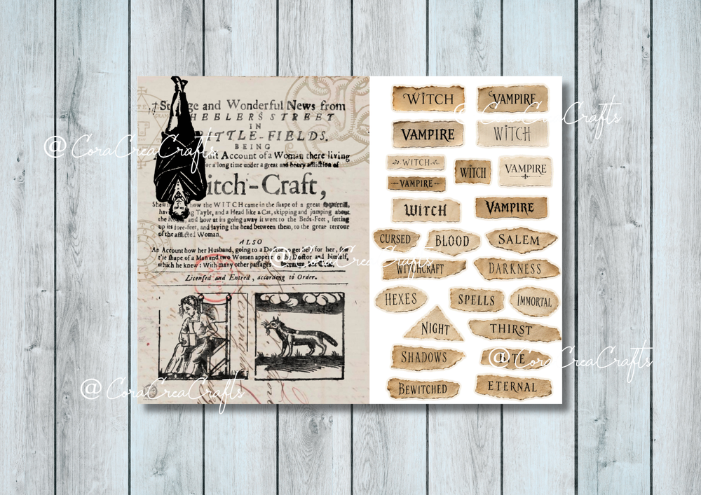 Witches & Vampires Digital Journal Kit