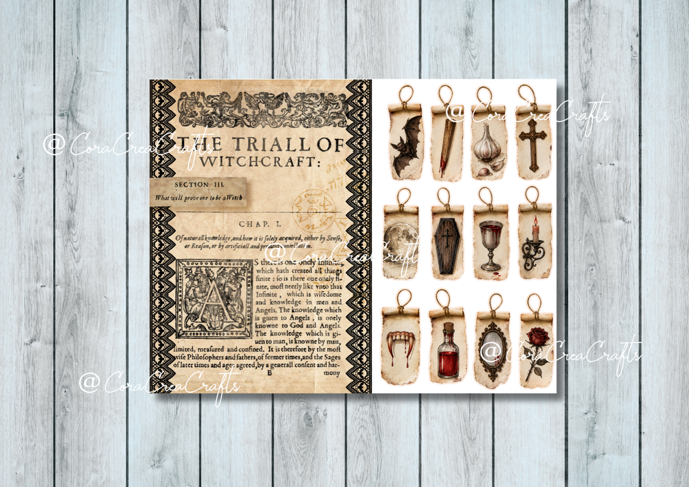 Witches & Vampires Digital Journal Kit