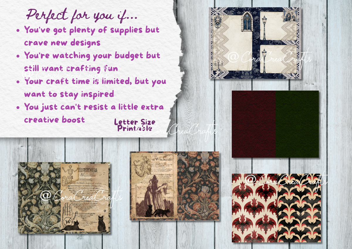 Witches & Vampires Digital Journal Kit