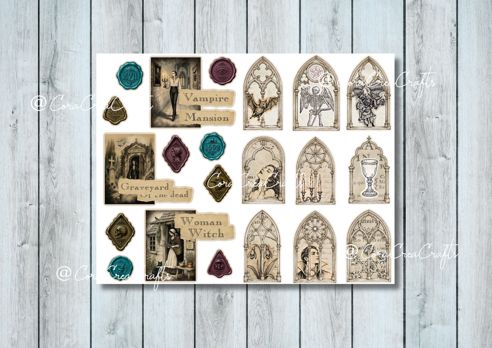 Witches & Vampires Digital Journal Kit