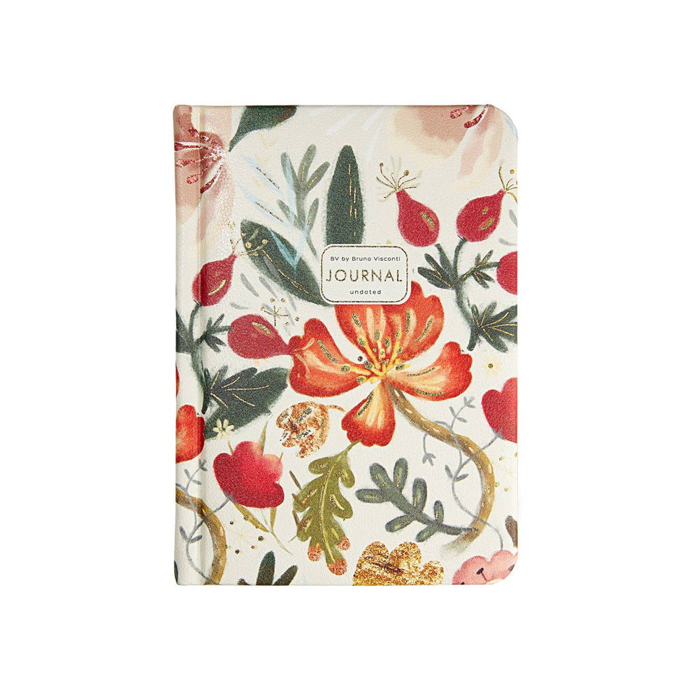 A6 Vegan Leather Hardcover Daily Planner - Bloom Flowers