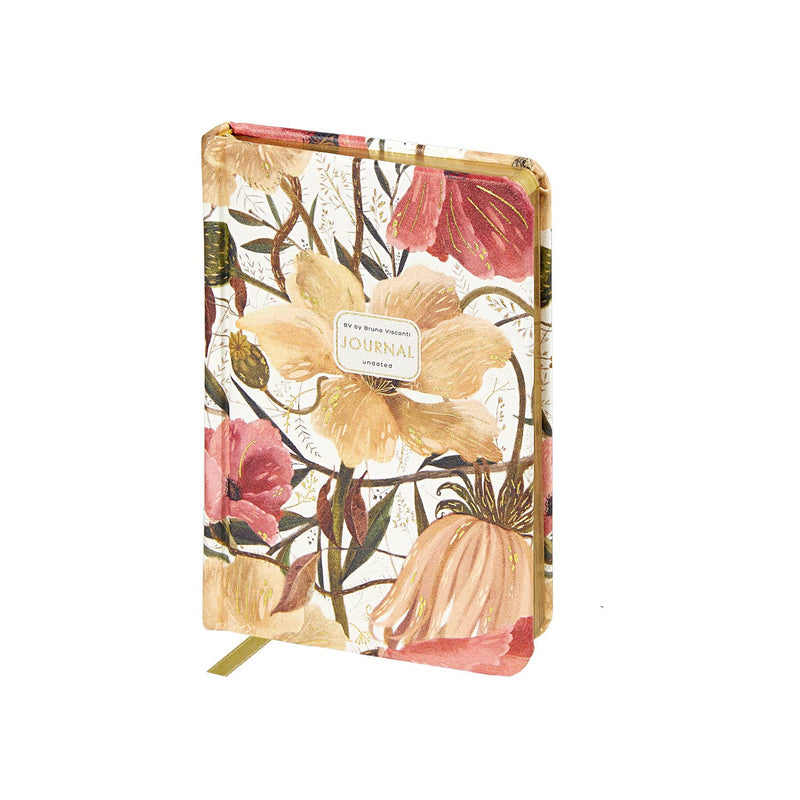 A6 Vegan Leather Hardcover Daily Planner - Soft Petals