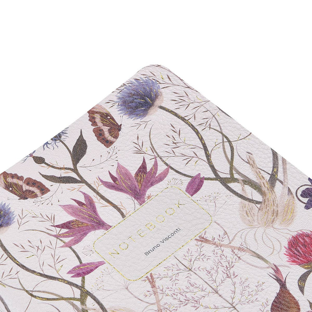 Vegan Leather A5 Notebook - Symmetrical Flora