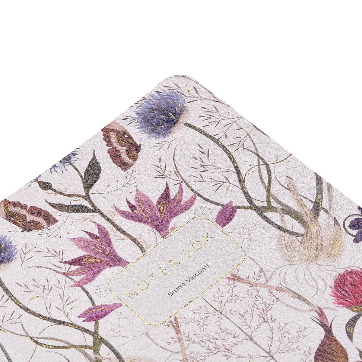 Vegan Leather A5 Notebook - Symmetrical Flora
