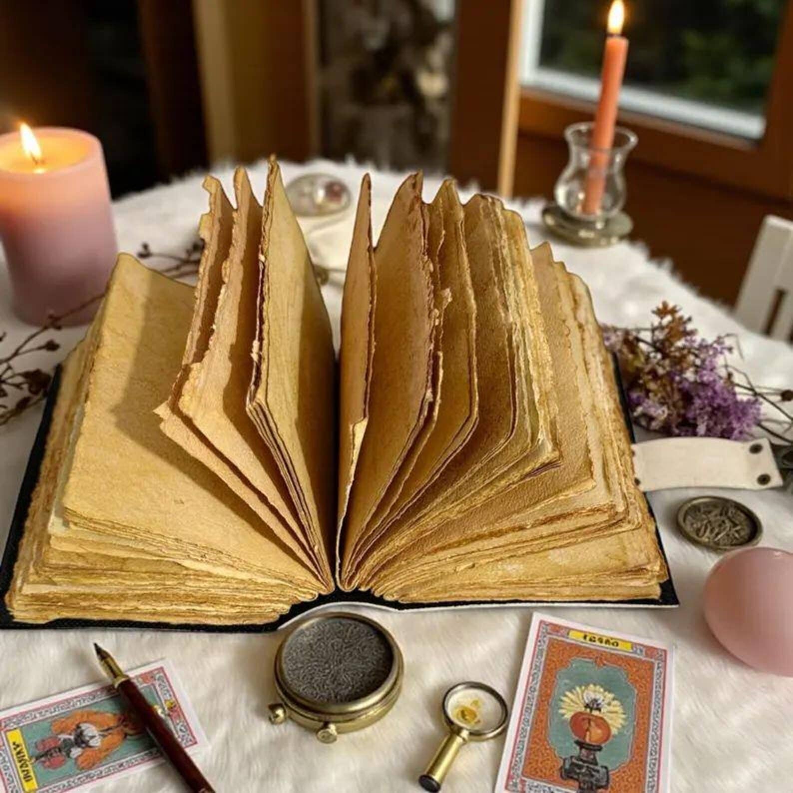 Egyptian Scarab Vintage Handmade Leather Journal Grimoire