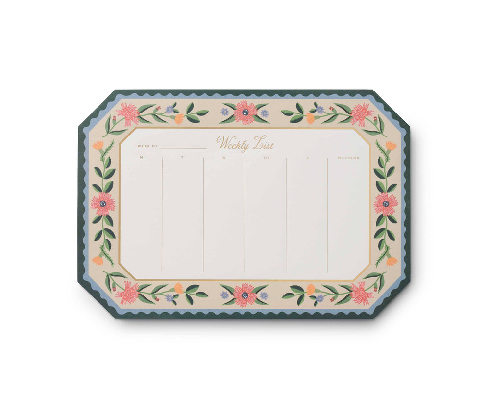 Aster Weekly Desk Pad - Rifle Paper Co - Weekly List